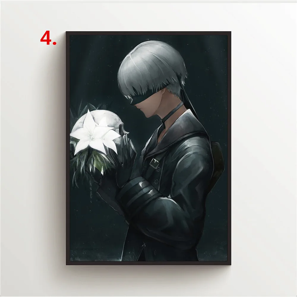 Canvas Painting Anime Posters NieR Automata YoRHa No.9 Type S Wall Decor Wall Art Picture for Living Room Decoration