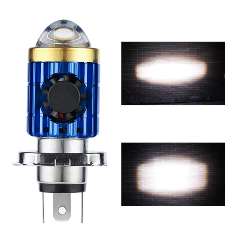 Upgraded H6 LED Headlight Bulb Motorbikes Mini Projector Lens Hi/Lo Beam, 220000 H6 LED Headlight Bulbs