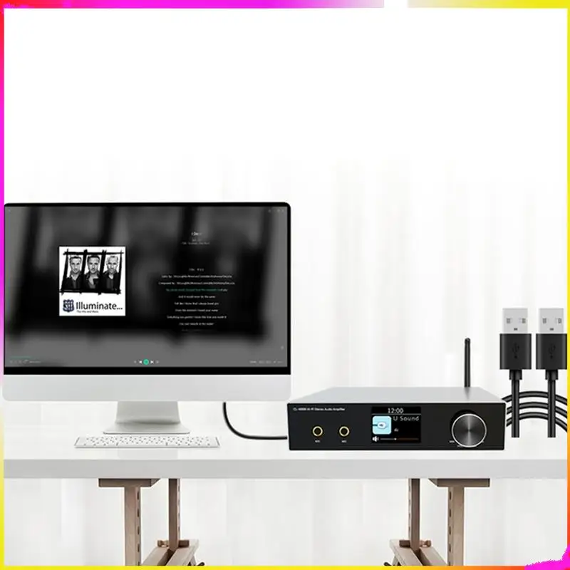

M04K CL-600B Professional Digital Audio Amplifier 100W Wireless Decoding Karaoke Amplifier With Bluetooth US Plug