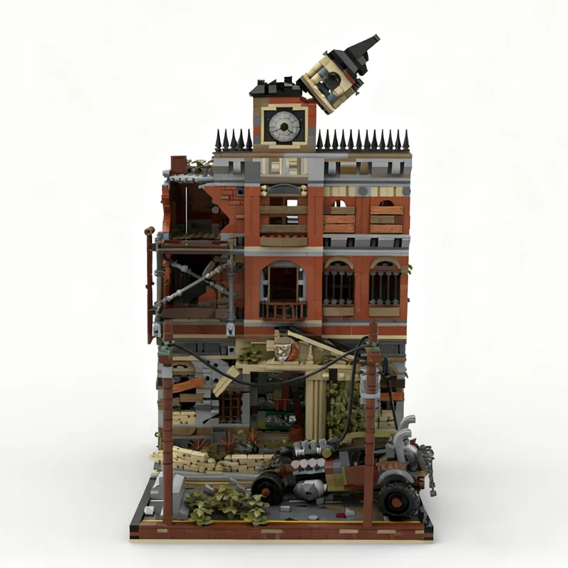 4560 قطعة MOC مجموعة تاون هول نهاية العالم نسخة وحدات Streetscape نموذج اللبنات هدايا عيد الميلاد لعبة البناء الاطفال