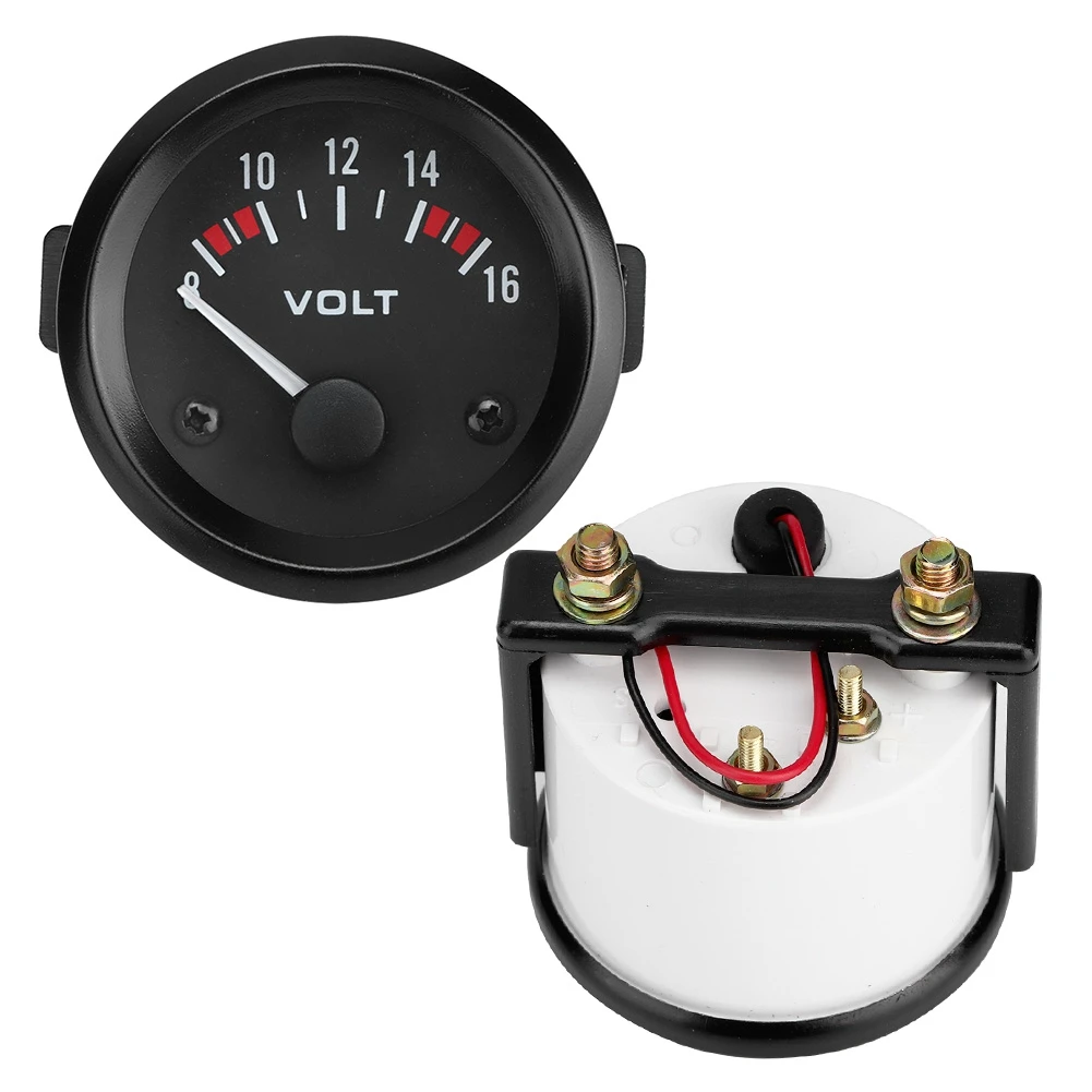 Car Universal 12V Voltmeter 52mm/2inch Voltage Meter Gauge 8-16V BX100007