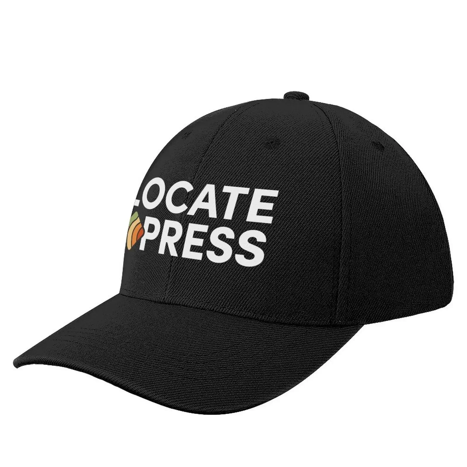 New Logo - Dark Mode! Locate Press Books Logo & Tagline Baseball Cap Luxury Brand Anime Hat Men Luxury Brand Women's