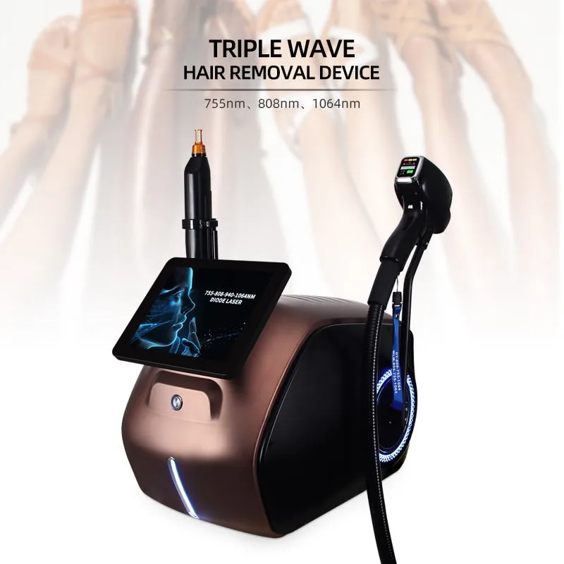 Machine d'épilation au laser à diode 808 nm Ice Titanium 2 en 1, élimination des tatouages par picoseconde, épilation rapide, épilation permanente