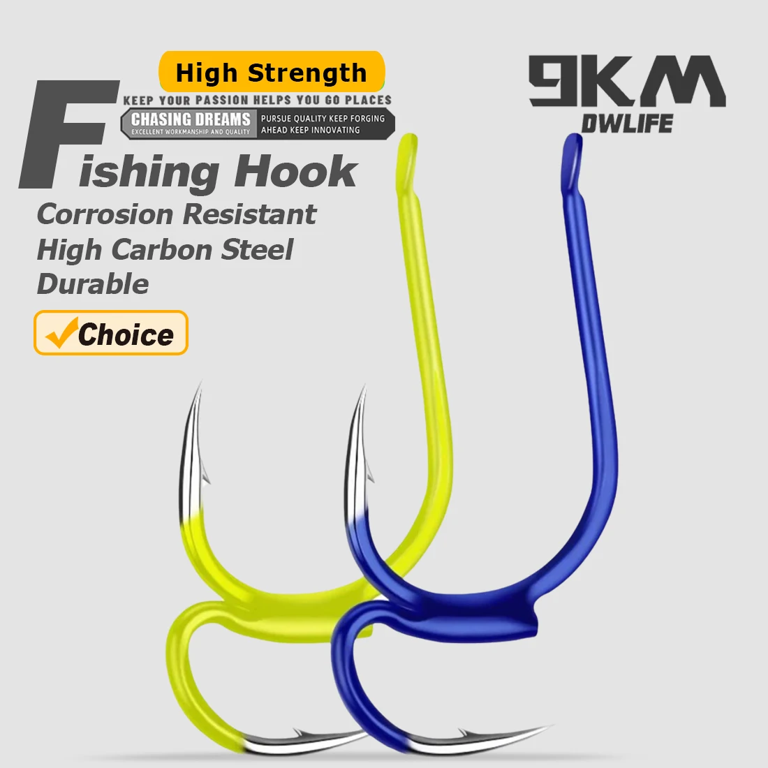 9KM 10Pcs Carp Hook…