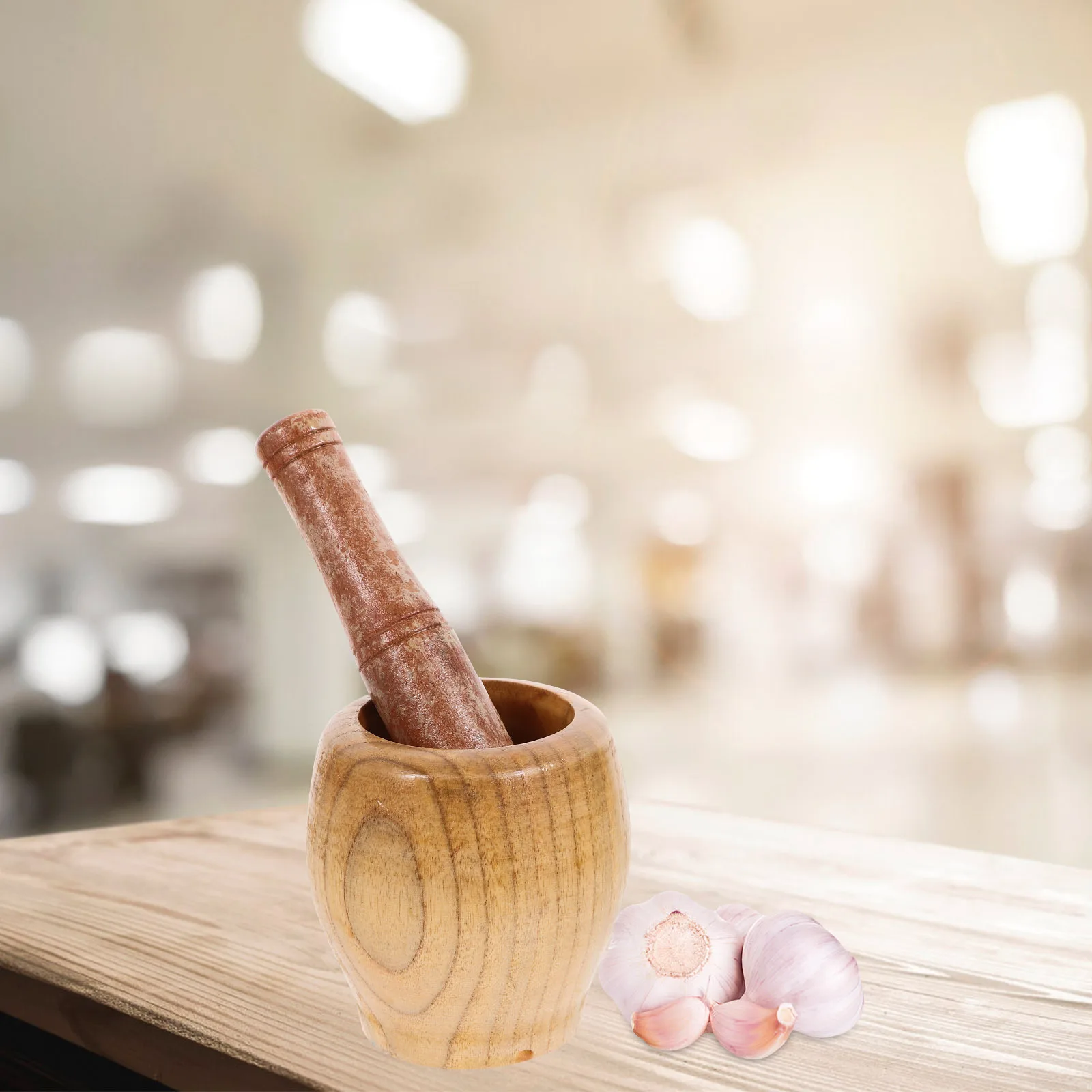 1 Set 9Cm Garlic Pounding Pot Pestle Grinder For Spices Kitchen Home Use Modern Design Easy Clean Stainless Steel Style