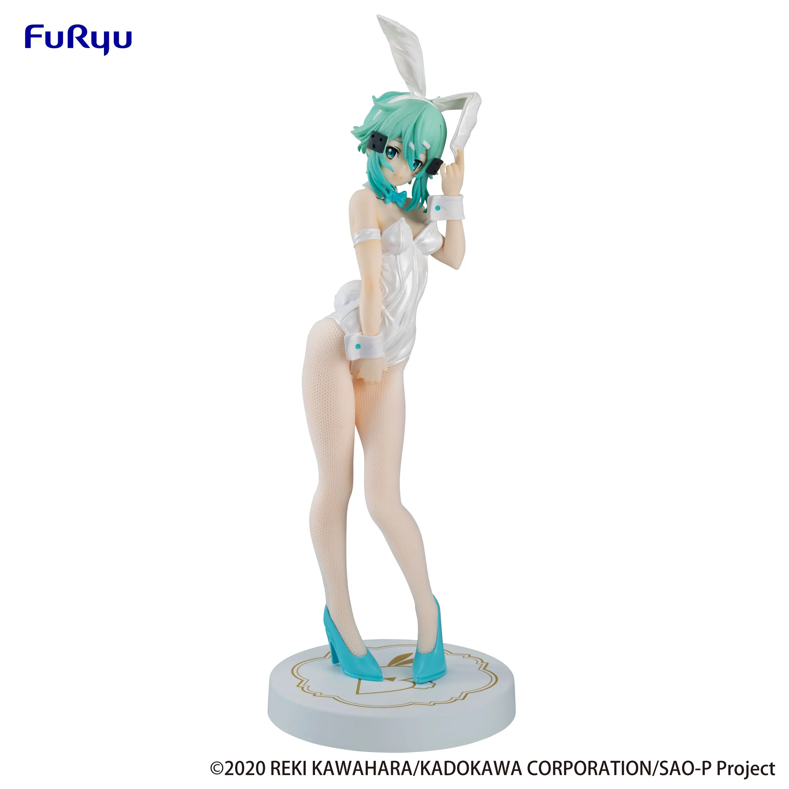 FuRyu Sword Art Online Anime Sinon White Pearl ver BiCute Bunnies Figure Action Figures Model Figurine Original Collection Toys