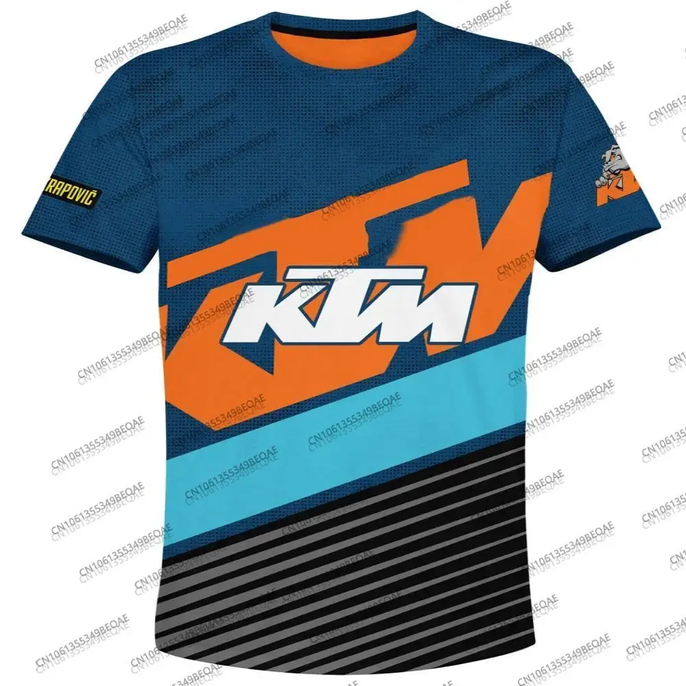 

Футболка с короткими рукавами и принтом в стиле KTM, повседневный спортивный стиль, летний дышащий модный топ для мужчин