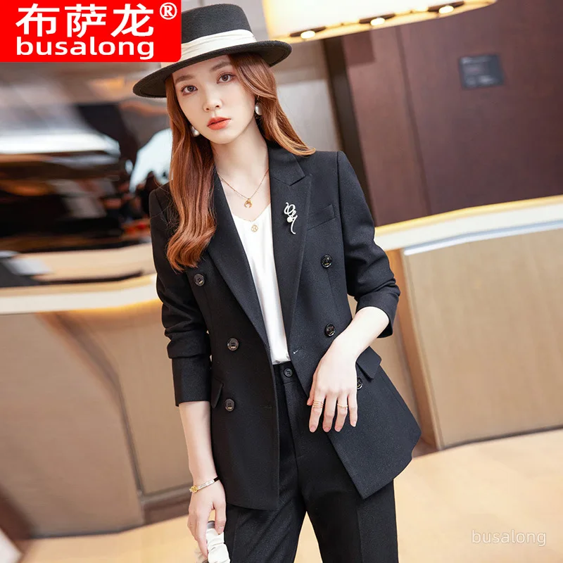 2022 New Autumn and Winter Long Sleeves Business Women's Clothing Suit Business Formal Wear White-Collar Workwear Graceful Fashi