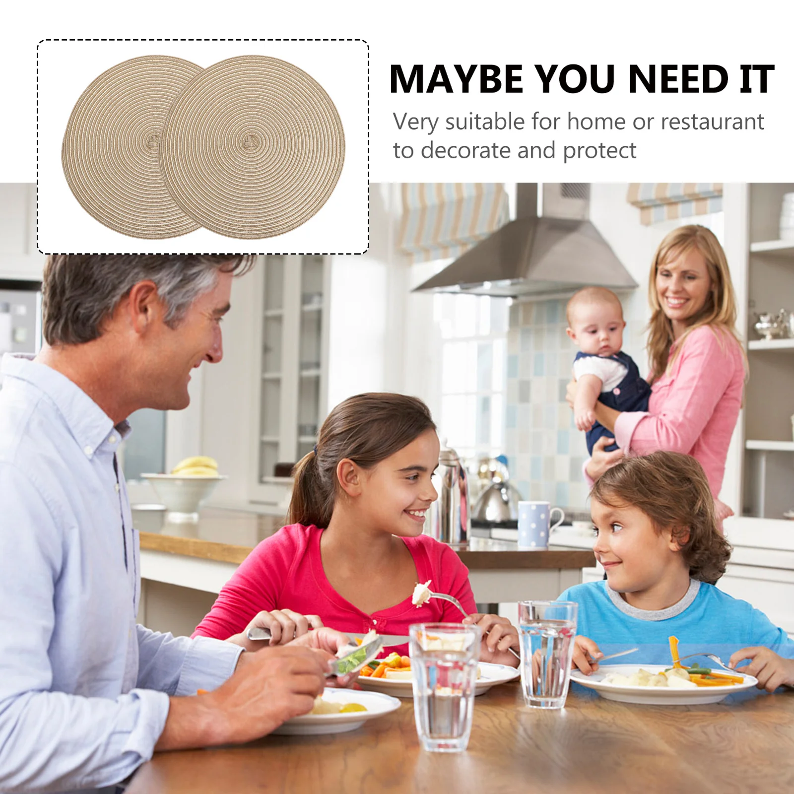 1 مجموعة العزل الحراري الجدول الحصير المنسوجة جولة عدم الانزلاق المفارش كأس الحصير المنزل بار مطعم هدية القهوة