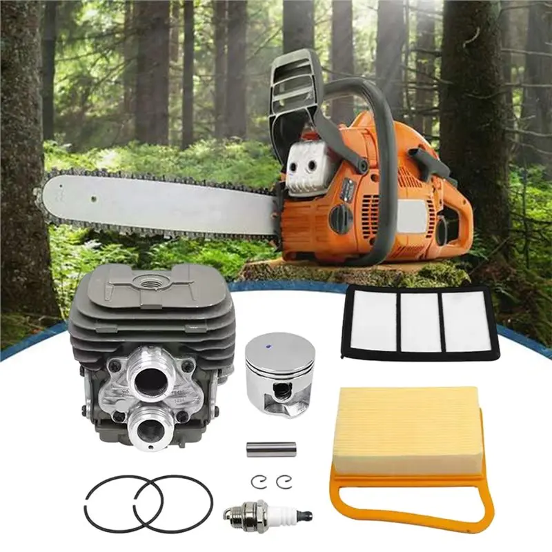 AS63-Cylinder Piston Air Filter Assembly Kit 50Mm For Stihl TS410 TS420 TS 410 420 Cut-Off Saw 4238 020 1202 Replacement Parts