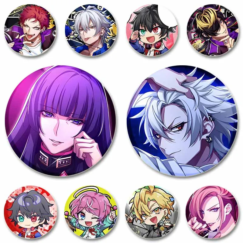 

Cartoon Exquisite Coin Brooch Music Game Hypnosis Mic Division Rap Battle Button Pin Backpack Clothing Jewelry Badge Accessories