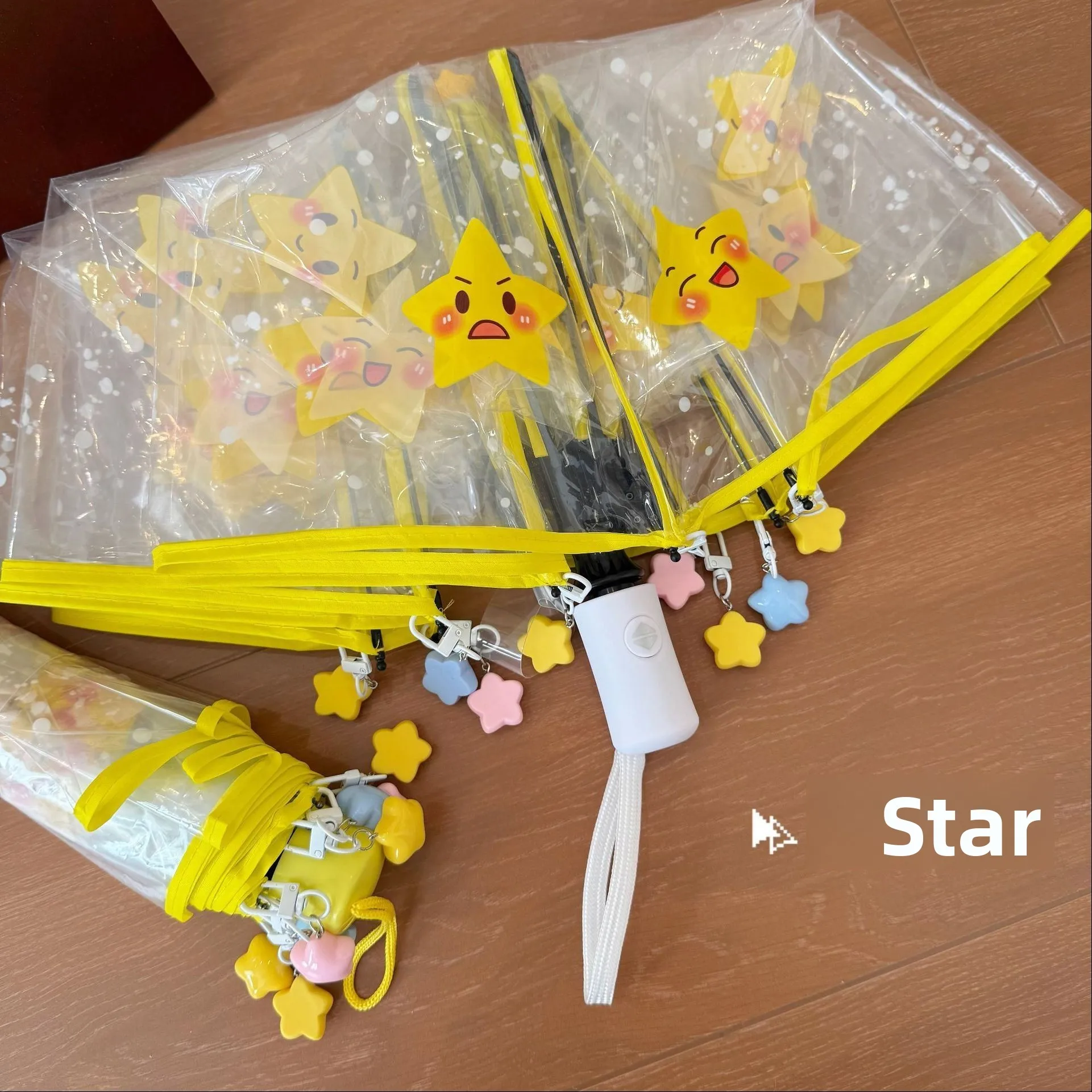 

Милый зонт-звезда с прозрачным куполом для детей, универсальный (от солнца и дождя), с высоким эстетическим качеством, для школьников