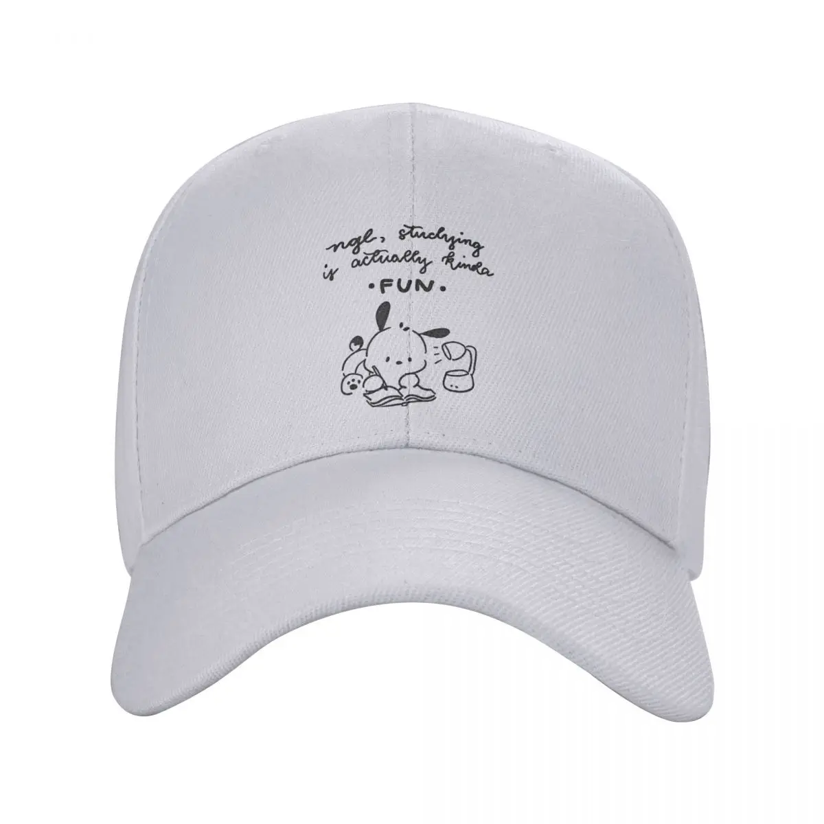 Studying Is Fun Cute Pochacco Baseball Cap Adult Fashion Sun Caps Hat Adjustable Snapback Caps Sun Hats Summer Hats