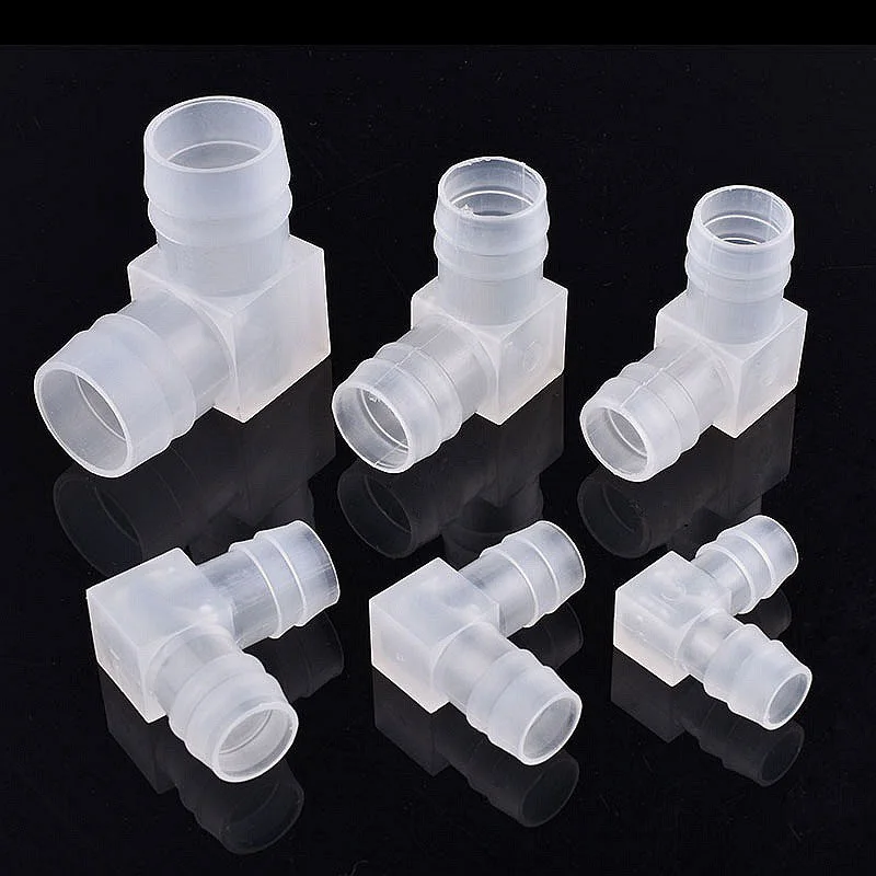 5~200pcs 4~20mm PP Elbow Connectors Garden Irrigation Medical Hose Joints Aquarium Tank Fittings Air Pump Aerator Pagoda Joint
