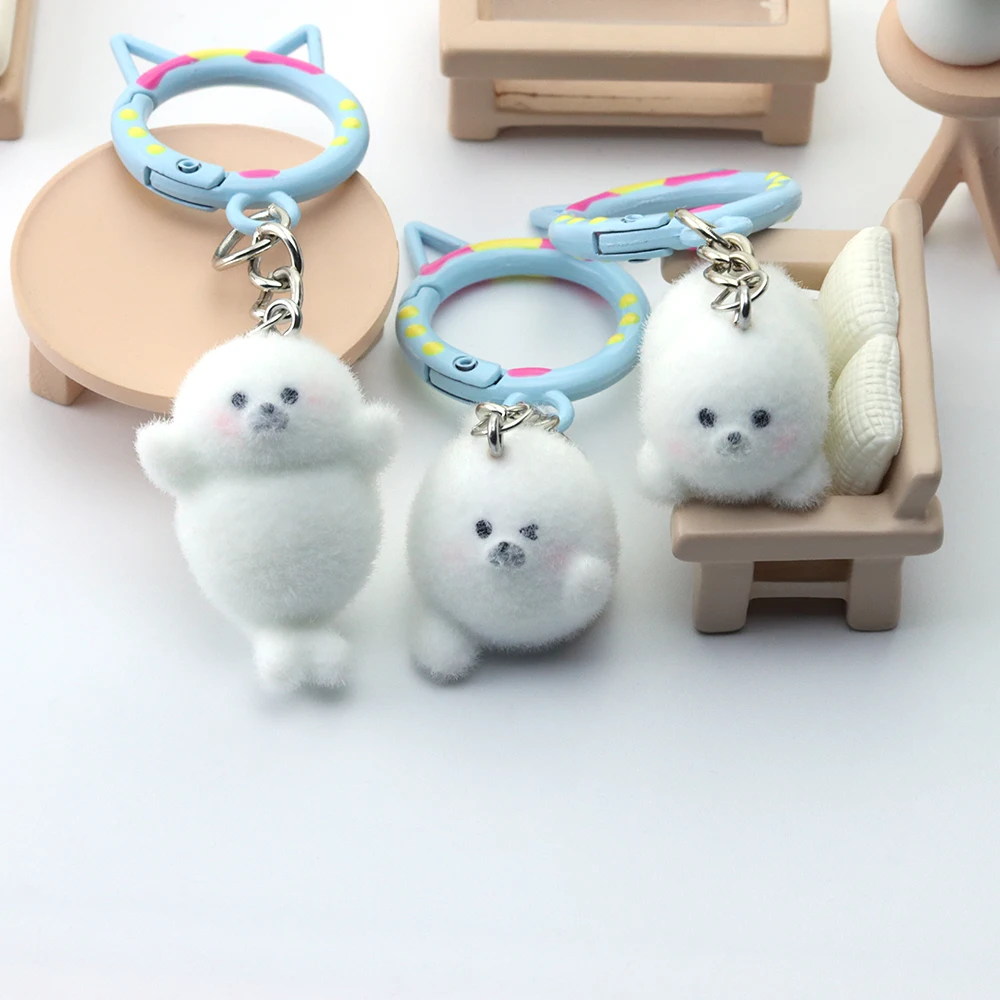 1 قطعة ثلاثية الأبعاد يتدفقون الراتنج ختم القط الأذن المفاتيح لطيف الحيوان قلادة لحقيبة الهاتف السحر ديكور المنزل صنع الحرف بالجملة