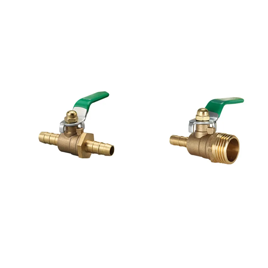 Water Heating Accessories Ball Valve 1/4 3/8 1/8 1/2 3/4 BSPT Female Male Thread Barb 8/10/12mm For Tap water On-Off Valve