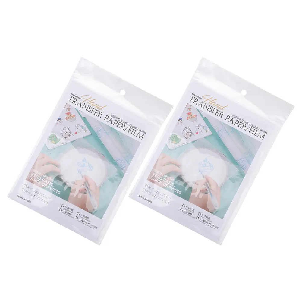 8 قطعة ورق نقل التطريز مثبت قابل للذوبان في الماء DIY للأحذية القماشية والملابس والقمصان وأنماط الخياطة اليدوية