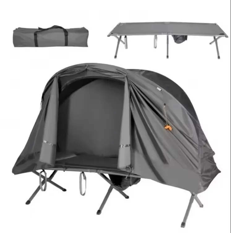 *for2024 New Outdoor Camping Tent-Dark Gray Waterproof Mildew Sunproof One Person Beach Ready Lightweight Fiberglass Frame
