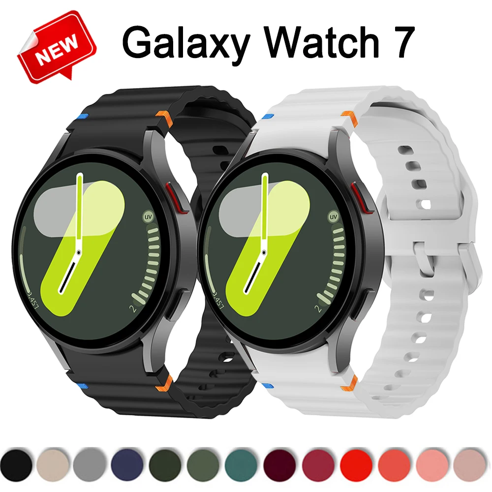 Originele Siliconen Band Voor Samsung Galaxy Watch 7 44Mm 40Mm Riem Armband Galaxy Watch 4 6 Classic 5 Pro Fe Band 43Mm 47Mm 45Mm