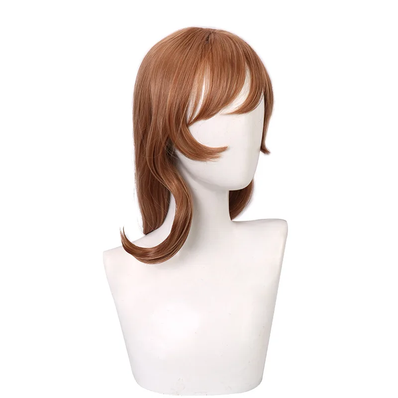 Genshin impacto lisa peruca cosplay marrom claro estilo ligeiramente ondulado cosplay jogo anime peruca