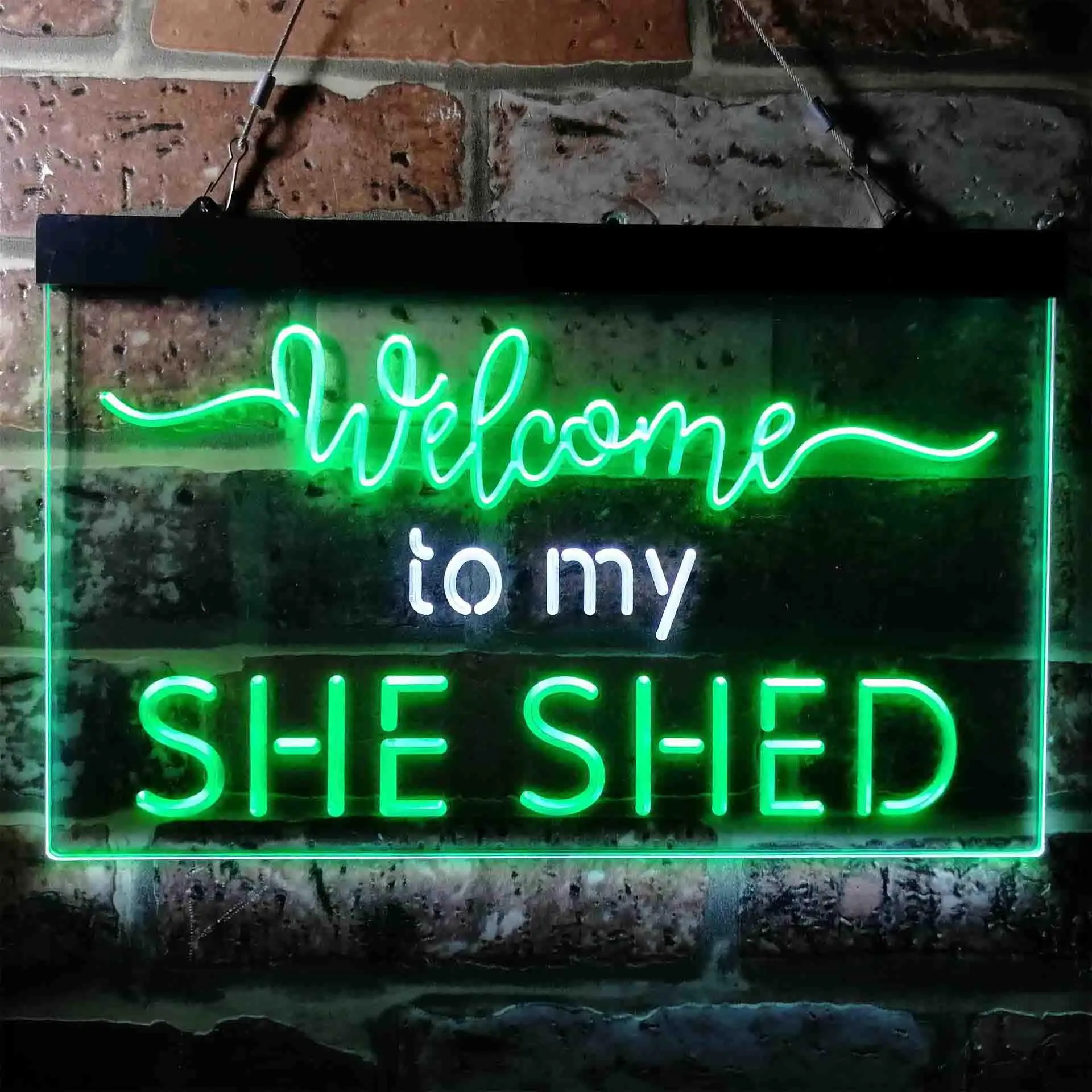 Welcome to My She Shed Dual Color Led Neon Sign st6-i3736