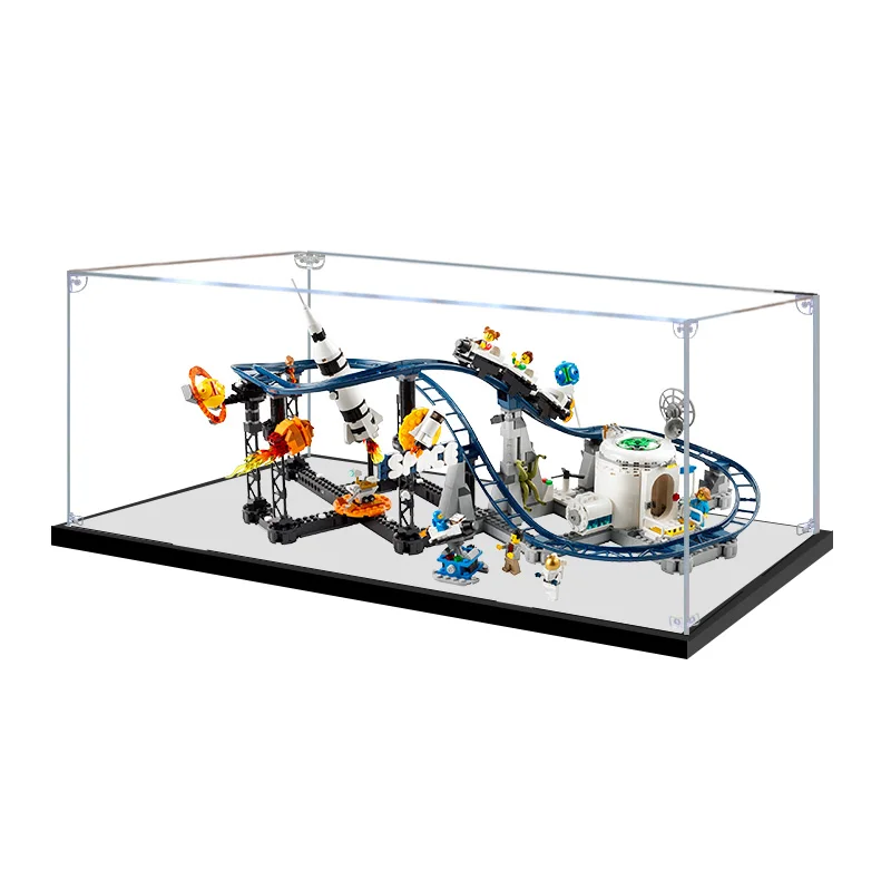 

Applicable Lego 31142 Space Roller Coaster Acrylic Display Box - Transparent Box Dust Cover Handmade Figure Storage Box
