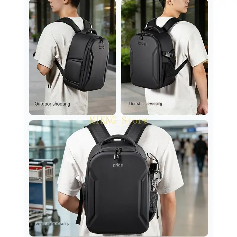 Photography Backpack with Molded EVA Hard Shell, Organized Interior Storage, Zippers Closures and Two-Shoulder Carry for Camera