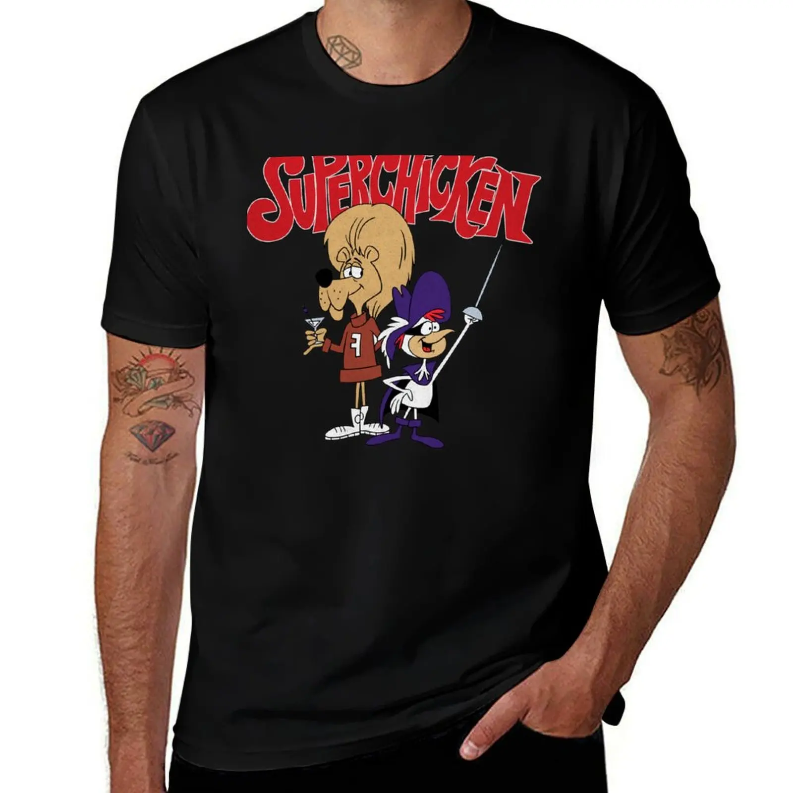 Tribute to Jay Ward&x27;s Classic Super Chicken Cartoon with Superchicken and Fred Clas T-Shirt