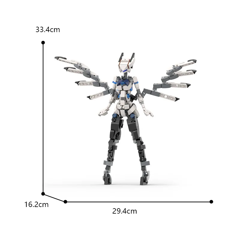 MOC Mobile Suit Girl Female Robot Robot Girl Model Modular Bunny Girl Building Blocks Toys Suit for Boy Girls Chrismas Gifts