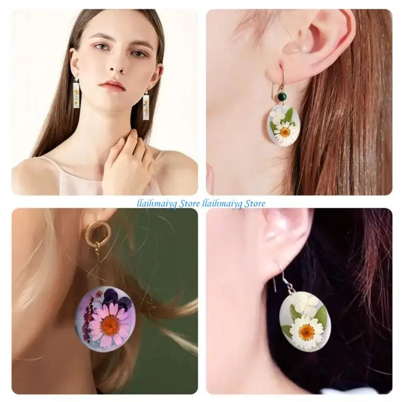 

573B Earring Resin Mold Round Arch Diamonds Silicone Mold Jewelry Pendant Resin Casting Mold Bracelet Making Crafts