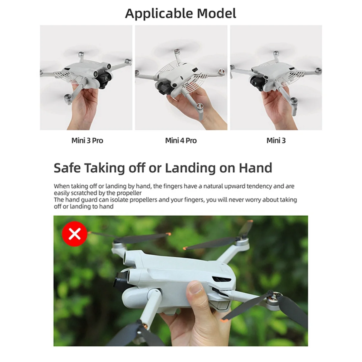 SUNNYLIFE untuk Mini 4/3 Pro Handguard Holding Catch Mini3_BSH