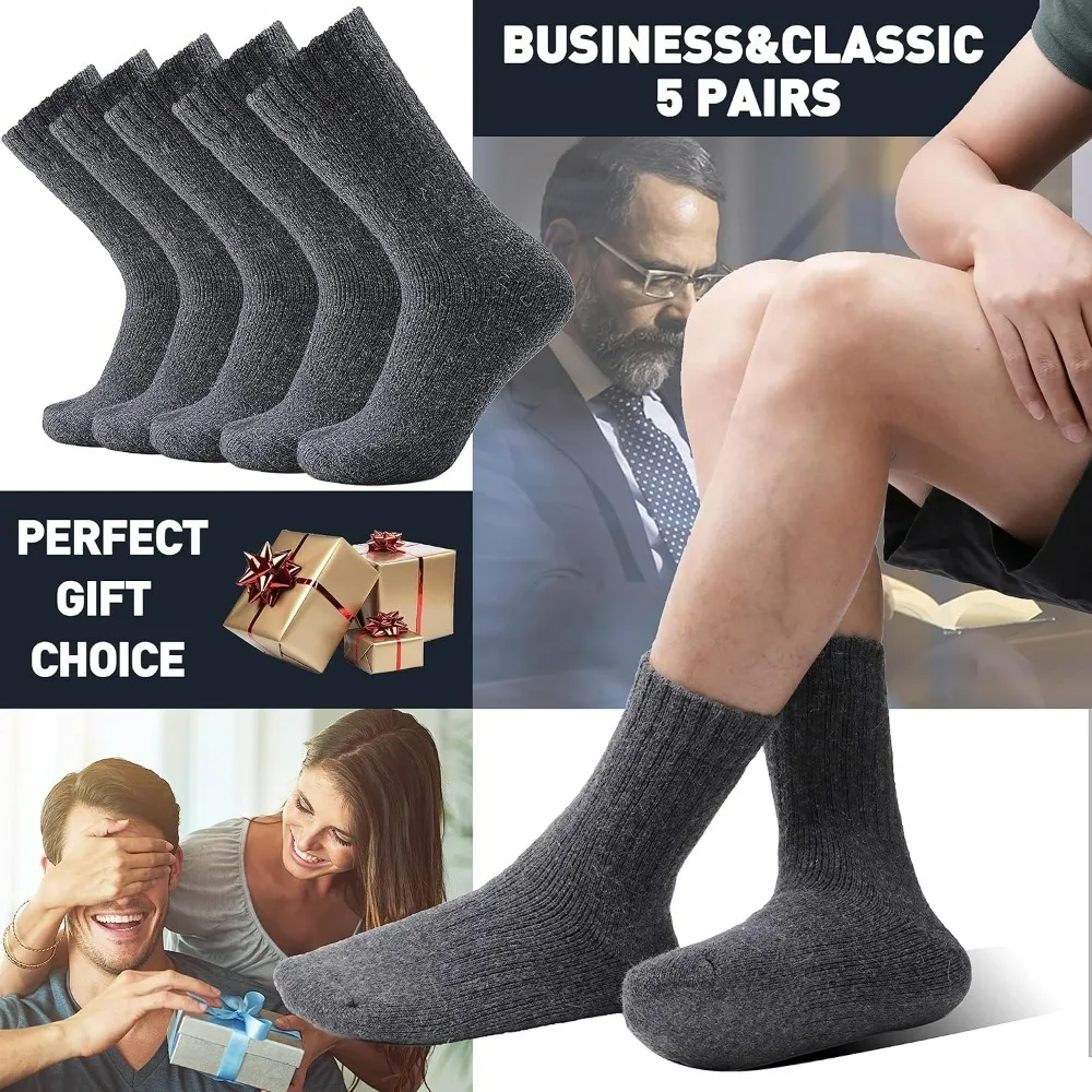 

Мужские носки из мериносовой шерсти, супер толстые термопоходные зимние теплые ботинки, тяжелые мягкие уютные носки для холодной погоды