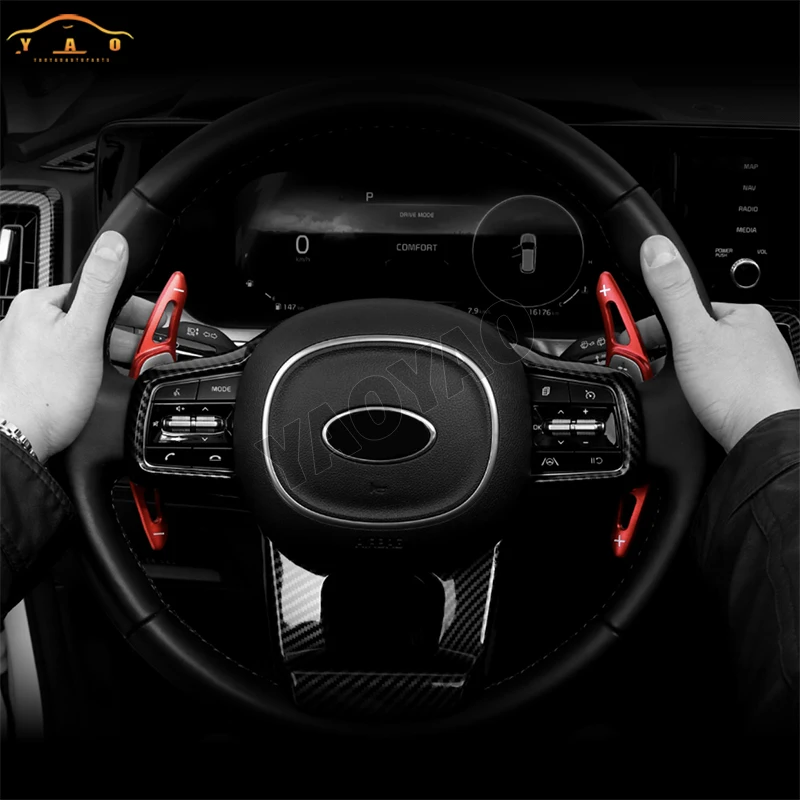 Paddle Shift For Kia Sorento MQ4 Forte 2020 2021 2022 2023  Car Steering Wheel Extension Gear DSG Sticker Car Styling