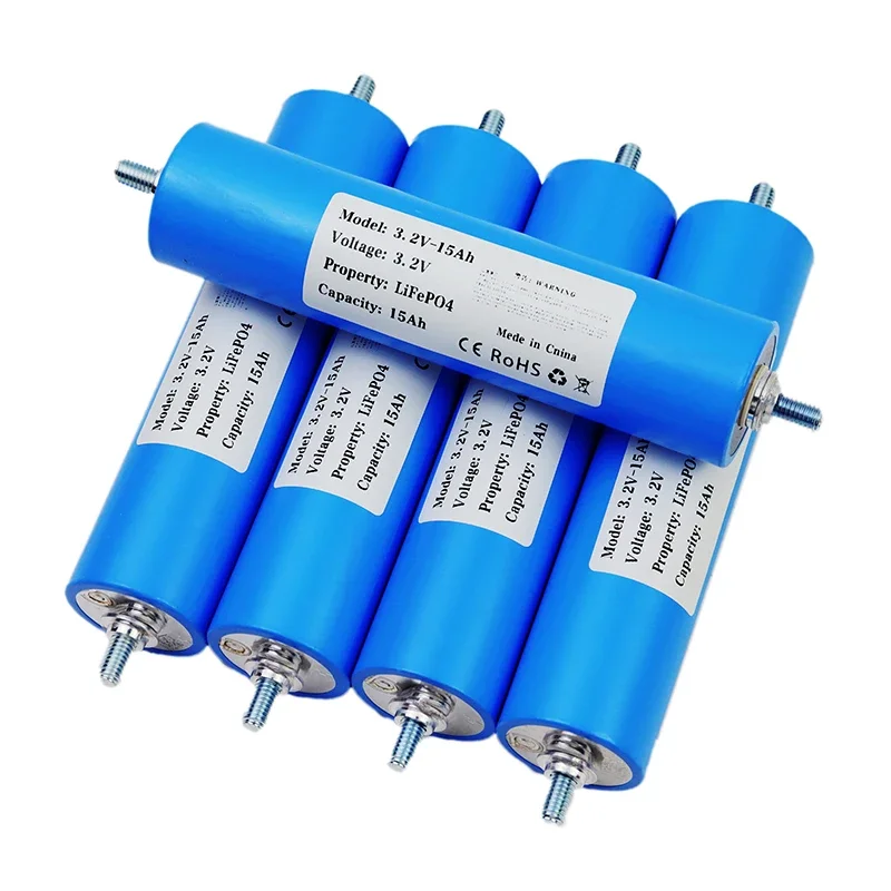 6pcs Lithium Phosphate Battery for Motorcycle Car Engine Modification, Inverter Batteries, LiFePO4 C33 VariCore 3.2V 15Ah 4S 12V