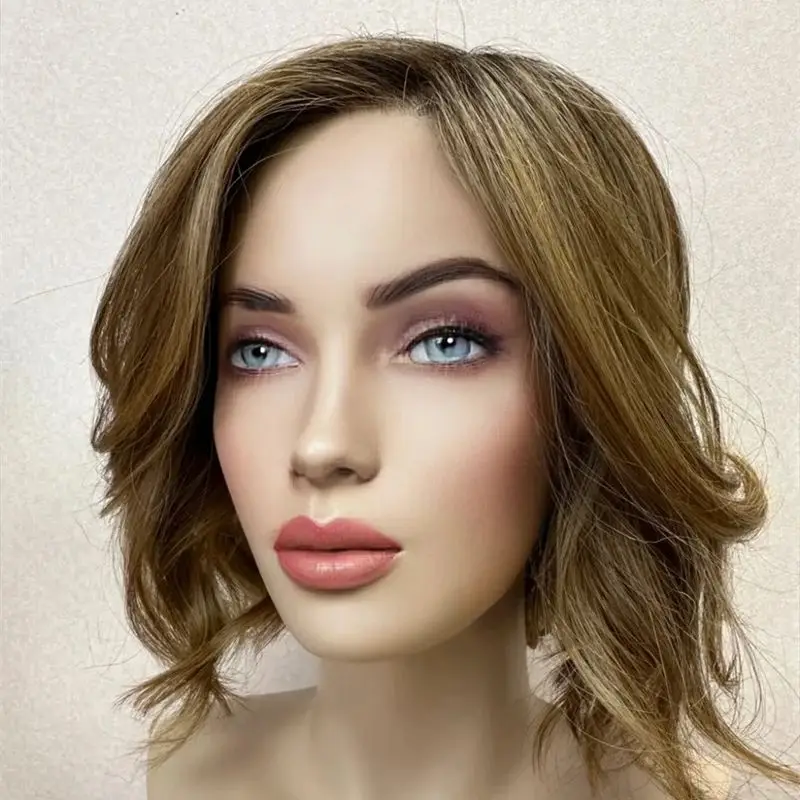 

Wig Bob Ombre Honety Blonde HD Synthetic Lace Front Wig Short Wave Bob Natural Wigs Gift For Her Preplucked Hailine Glueless Wig