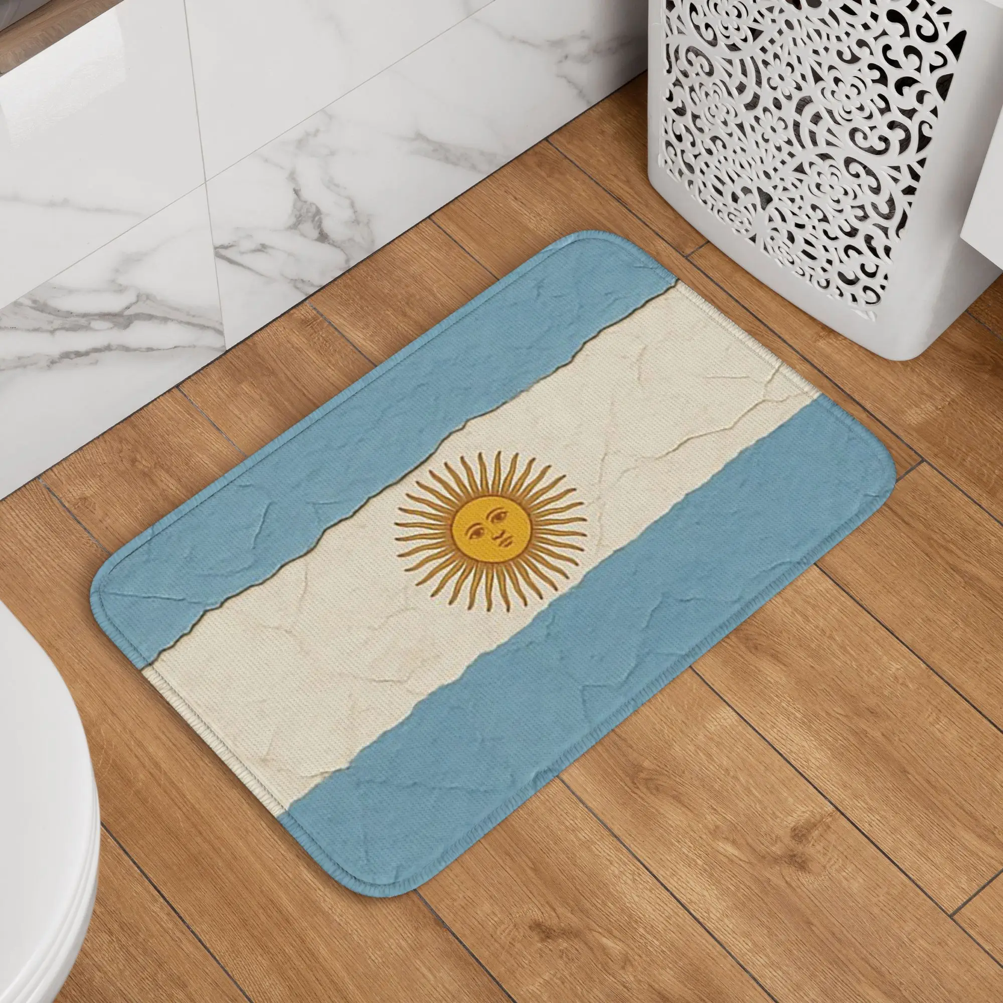 Argentina Argentinian National Flag Doormat Water oil proof Carpet Rug Kitchen Entrance Home Floor Mat for Balcony Footpad Mats