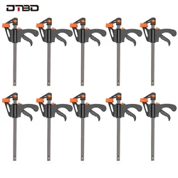 DTBD 4 pollici 2/3/4/5/10Pcs barra di lavoro per la lavorazione del legno F morsetto Clip Set duro a cricchetto rapido rilascio fai da te carpenteria utensile manuale Gadget