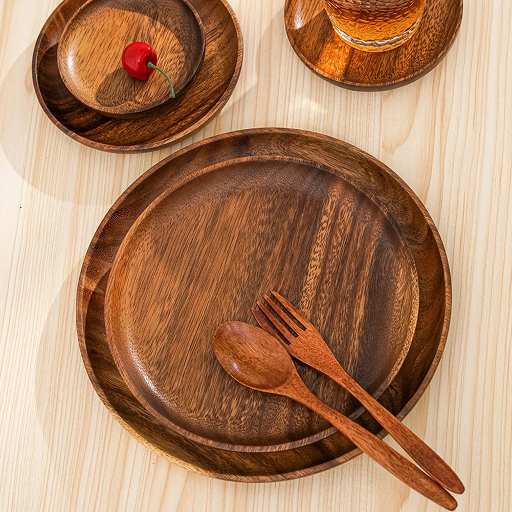 Chinese Style lovesickness Wood Tableware Chinatown Dinner Plate Low-key Fashion Tasteful Table Manners Irregular dinner plate