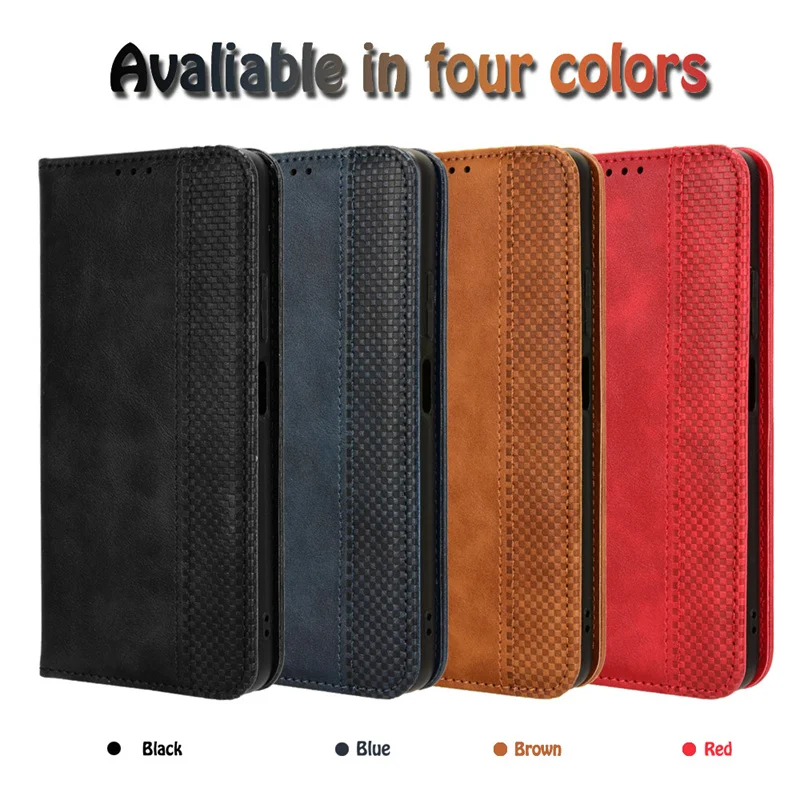 For OPPO Realme 11 5G Global leather retro self-attaching phone case Realme 11 5G case flip magnetic wallet cover