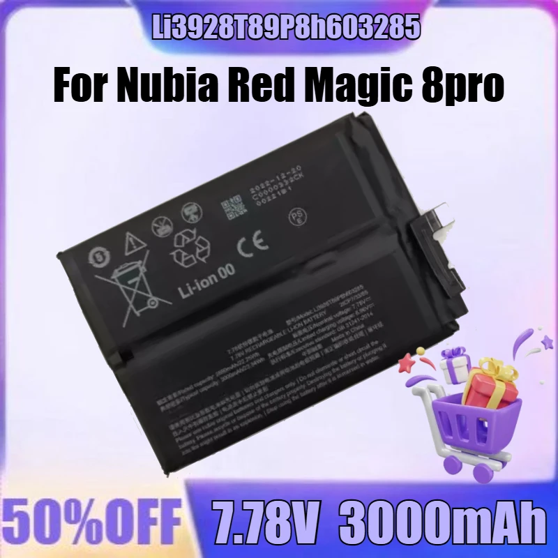

New Li3928T89P8h603285 Battery for Nubia Red Magic 8pro 8pro Battery Packing Battery Built-In Battery NX729J