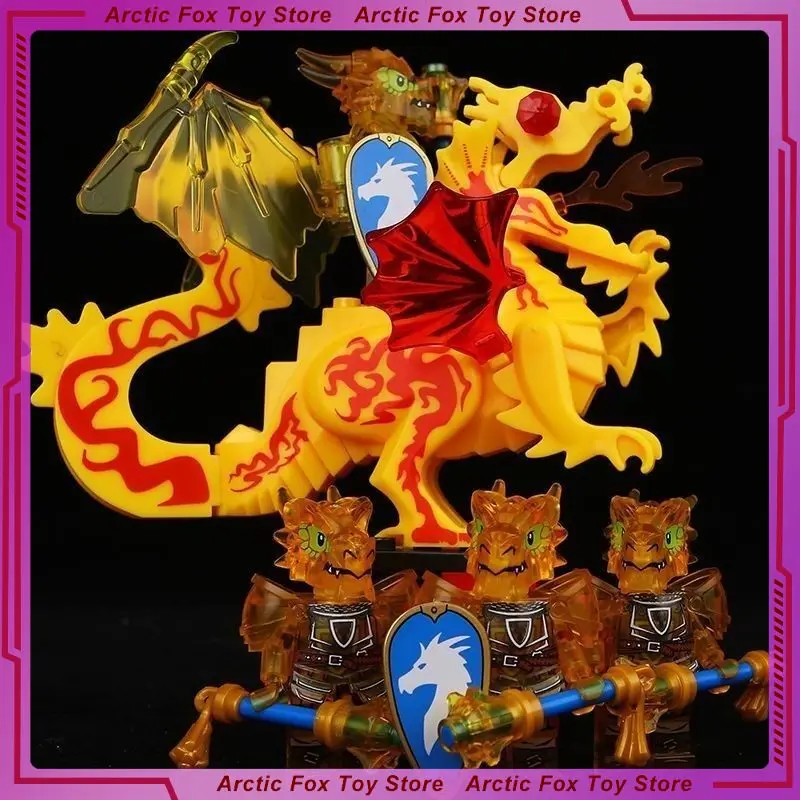 

New Anime Figure Dragon Knight Peripheral Model Assembling Building Blocks Desktop Decoration Ornaments Kids Birthday Gifts Toys