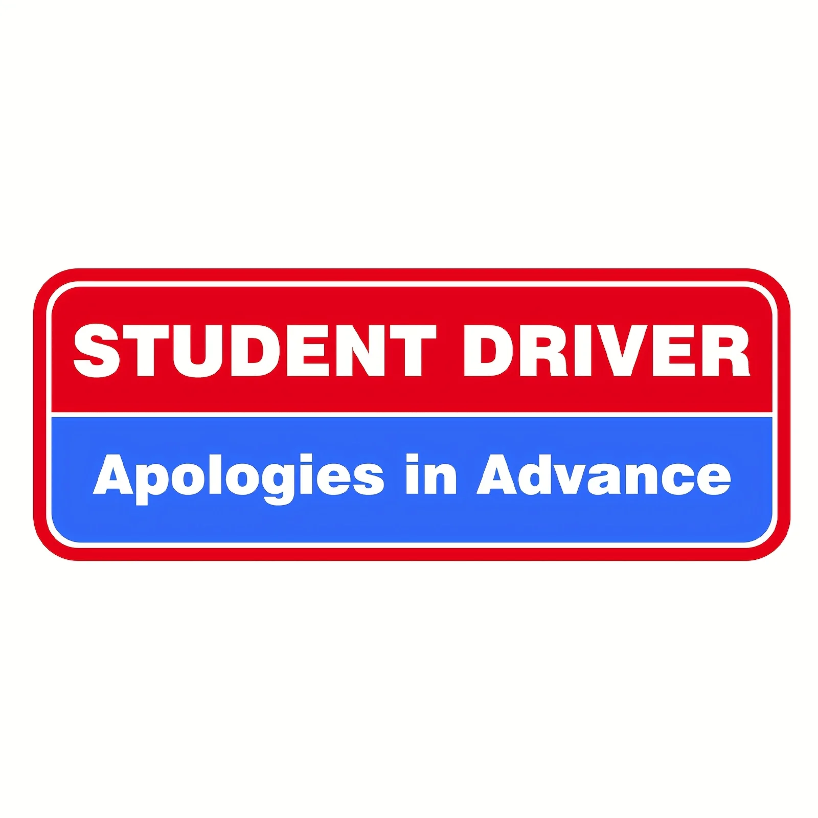 1 個の学生ドライバーマグネット、車用、学生ドライバーはお待ちください、磁気反射性の初心者ドライバーバンパーステッカー