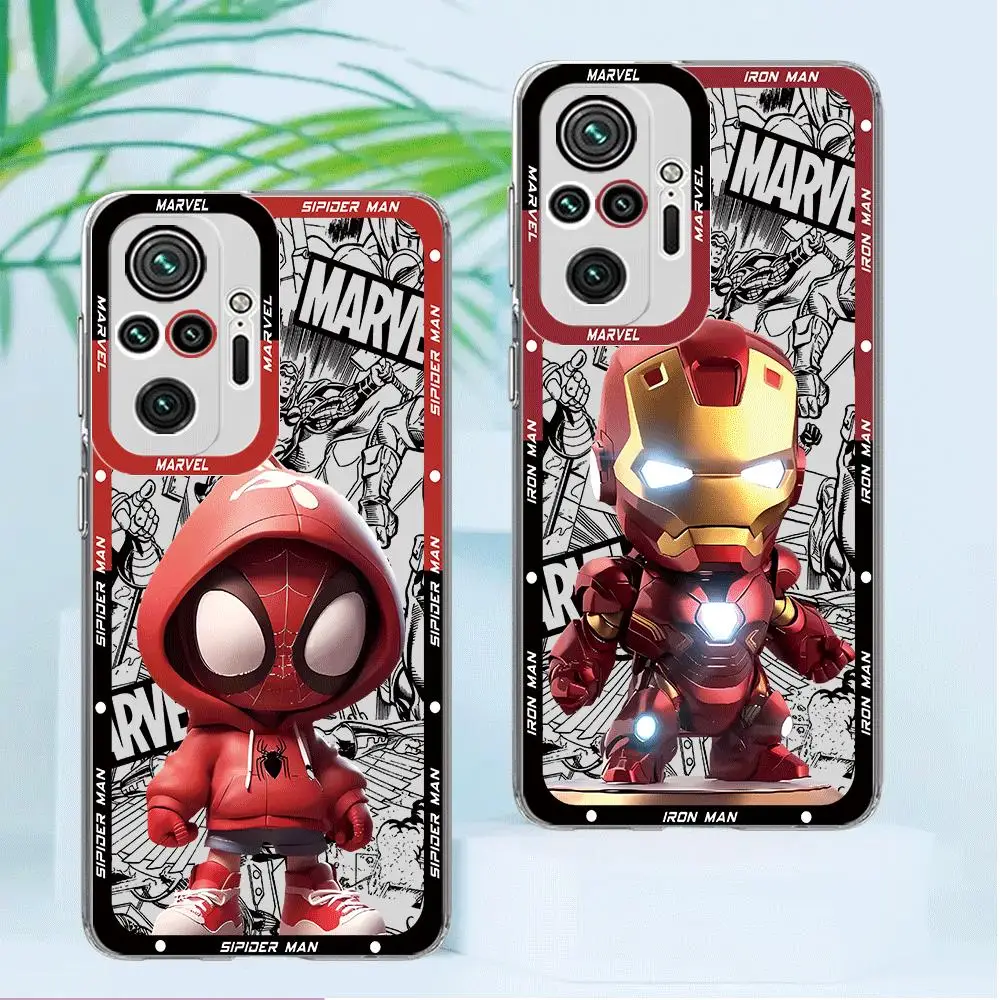 Phone Case for Xiaomi Redmi 10 10C 9T 9C 10A 12C 12 9A 13C 9 Cover Marvel Iron man Sipiderman