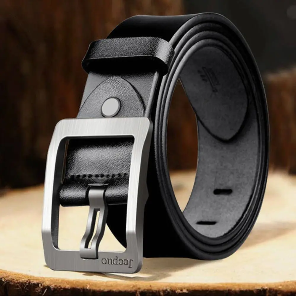 

Man Luxury Design Genuine Leather Belt Casual Trendy Brand Waist Strap Versatile Pin Buckle Waistband