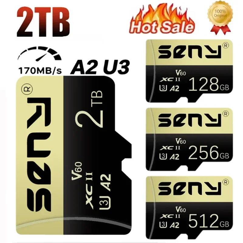 Original SD Card 2TB Large Capacity Memory Cards 512GB Micro TF SD Card 128GB High Speed Flash Card For PC/Desktop/Mac/Camera