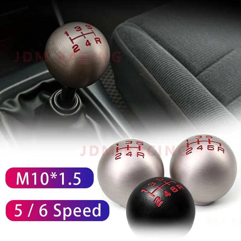 Pomo de palanca de cambios de aluminio con peso, 5/6 velocidades, M10×1.5, para Honda Civic FD2 FN2 EP3 TYPE R DC2 DC5 Fit Jazz City