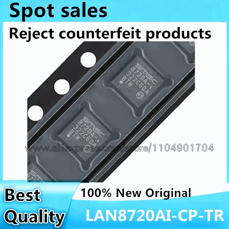 5~20 шт./лот LAN8720AI-CP-TR LAN8720AI-CP LAN8720AI LAN8720 8720A-I QFN24 100% новый, в наличии на складе