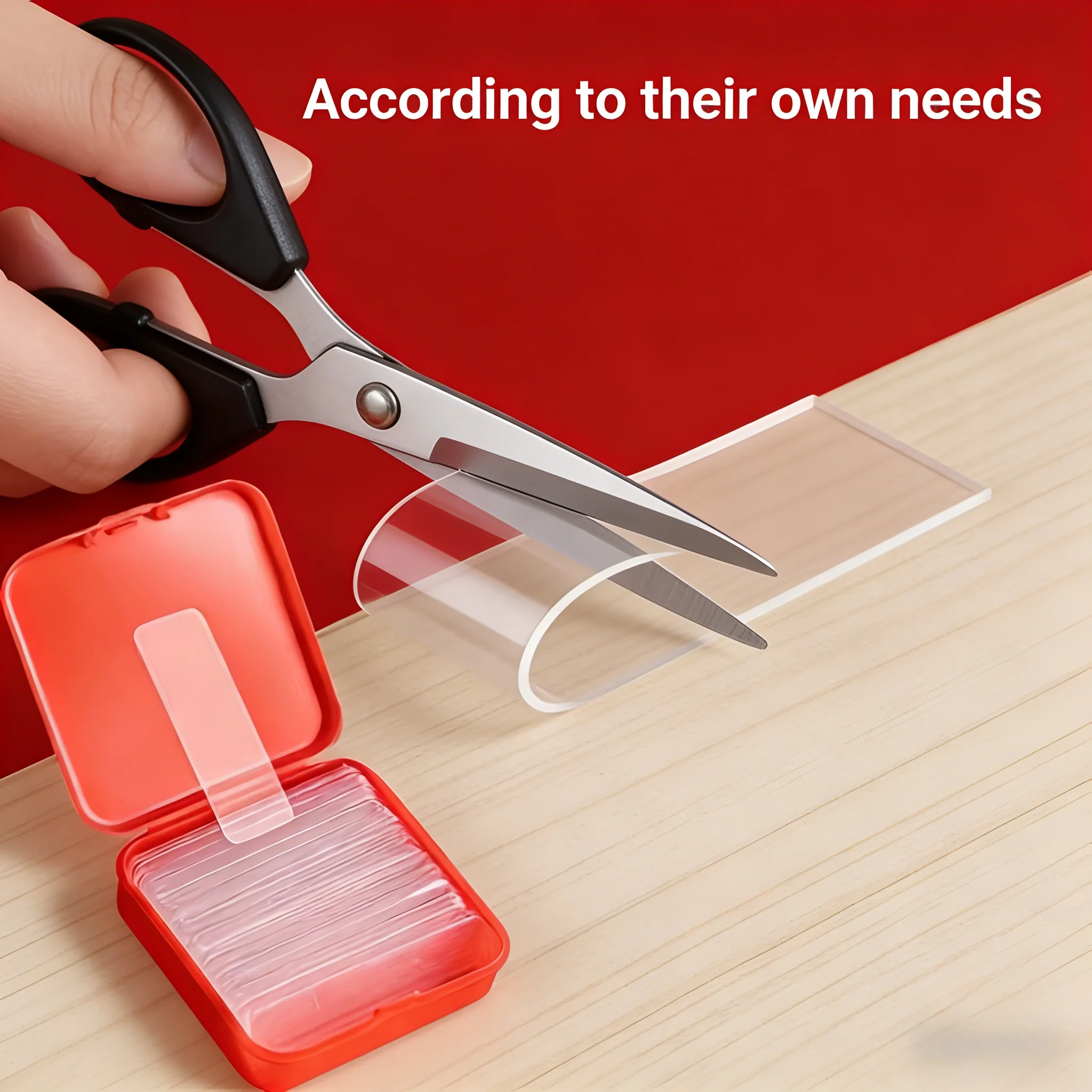 Transparent Double-Sided Adhesive Pads: Reusable, Strong Stickiness for Home and Office Decorations.