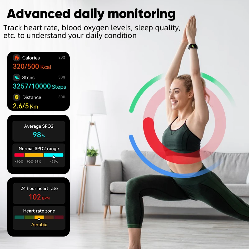 LIGE 2025 New Smart Watch 2.01Inch Full Touch Screen Sport Fitness Watch Waterproof Bluetooth Calling Smartwatch For Android IOS