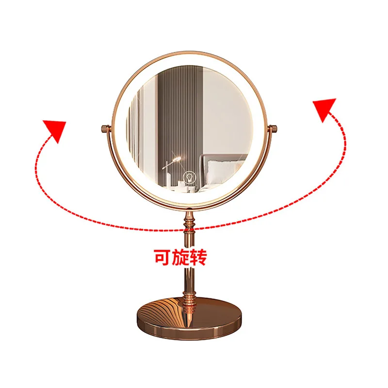 Espelho de maquiagem dupla face, espelho de beleza, espelho de vestir minimalista, espelho de vestir de ampliação de mesa 3x5x 10x